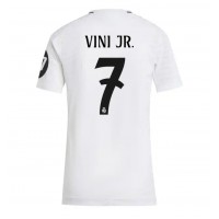 Fotballdrakt Dame Real Madrid Vinicius Junior #7 Hjemmedrakt 2024-25 Kortermet